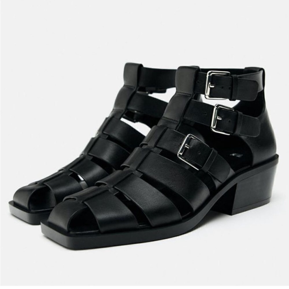 Zara Caged Fisherman Sandals